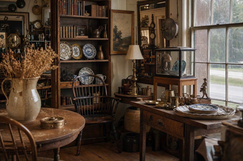 Charming antique shop interior in Bedford